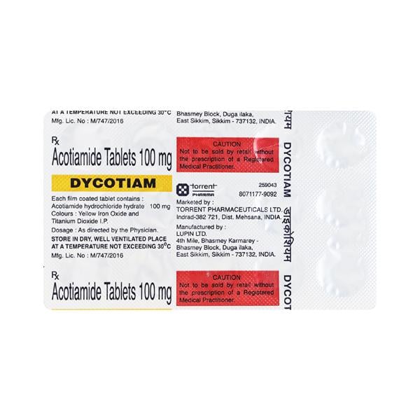 DYCOTIAM 100mg Tablet 15's - Global Surgicals