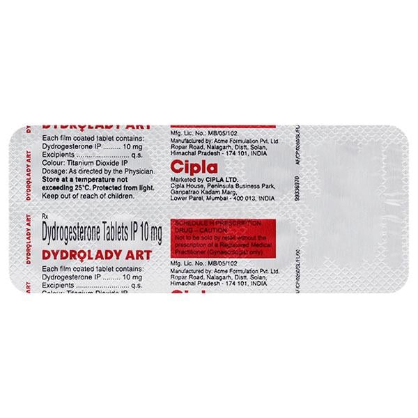 DYDROLADY ART 10 Tablet 10's - Global Surgicals