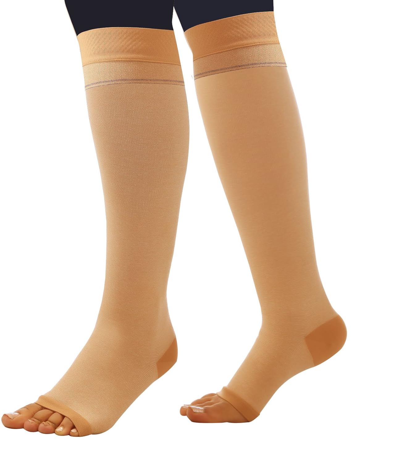 Dyna Comprezon Cotton Varicose Vein Stockings Class 2 AD Below Knee - Global Surgicals