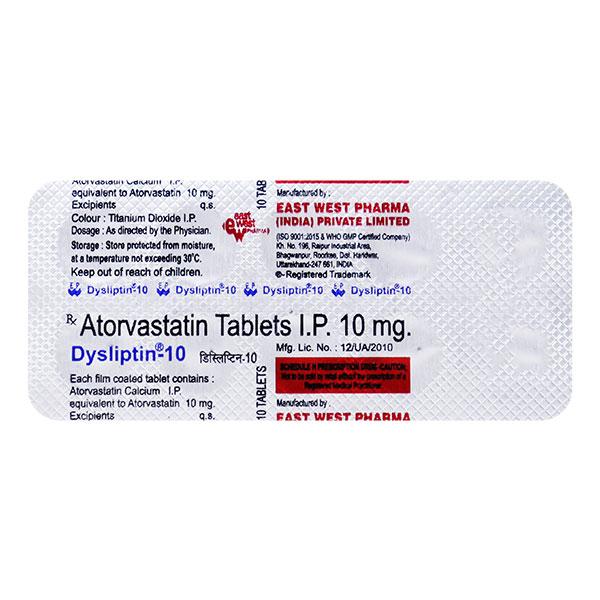 Dysliptin 10mg Tablet 10'S - Global Surgicals