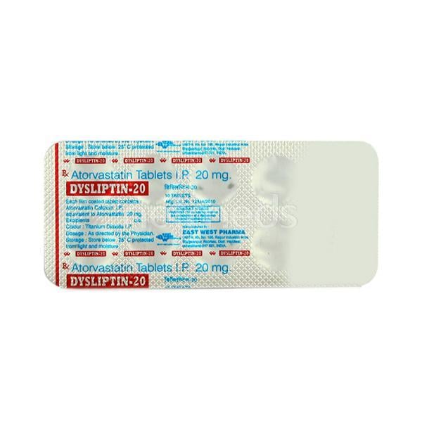Dysliptin 20mg Tablet 10'S - Global Surgicals