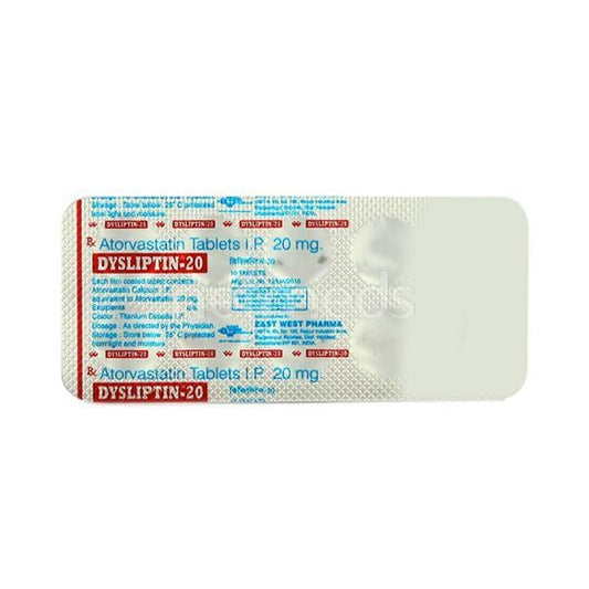 Dysliptin 20mg Tablet 10'S - Global Surgicals