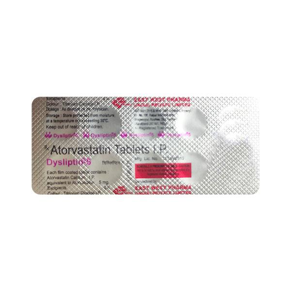 Dysliptin 5mg Tablet 10'S - Global Surgicals