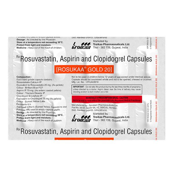 Rosukaa Gold 75/20/75mg Capsule 10'S