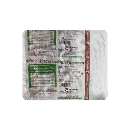 E VITAMIN 400 Softgel Capsule 10's - Global Surgicals