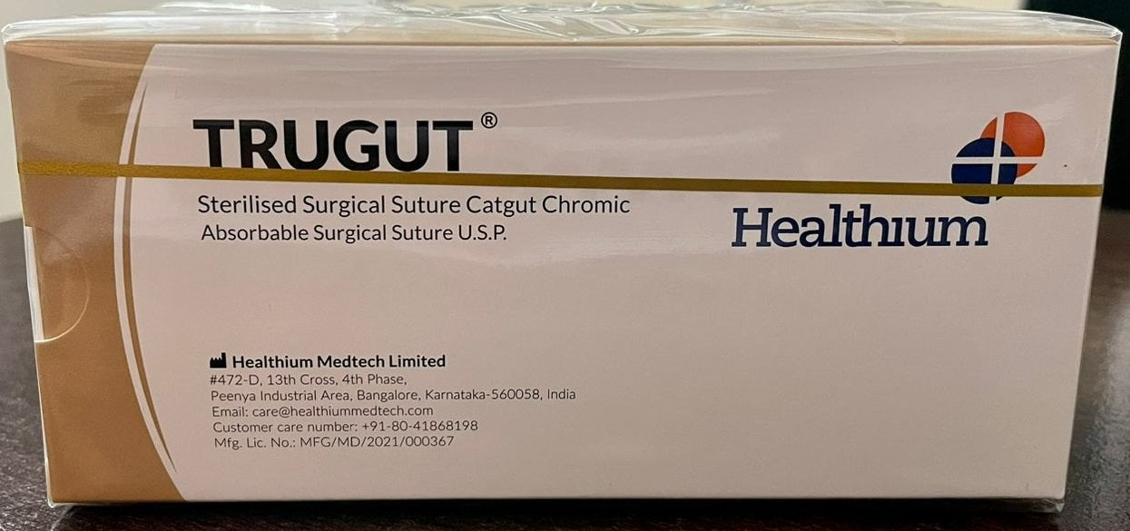 Healthium Trugut Chromic Suture 3-0
