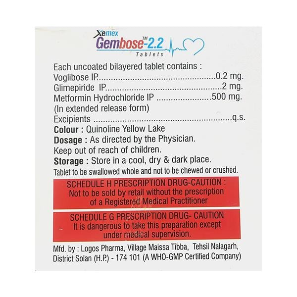 GEMBOSE 2.2 Tablet 15's