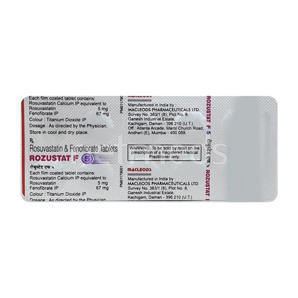 Rozustat F 5mg Tablet 10'S