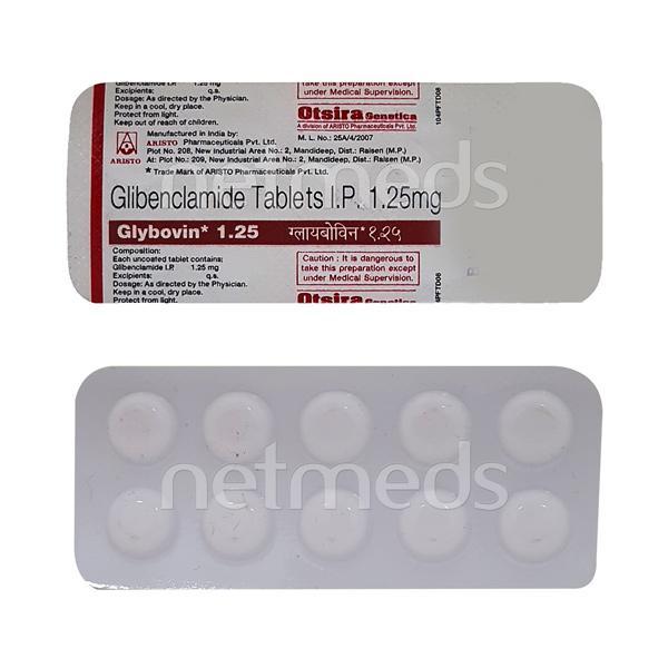 Glybovin 1.25mg Tablet 10'S