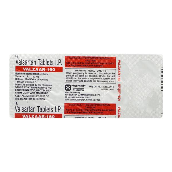 Valzaar 160mg Tablet 10'S