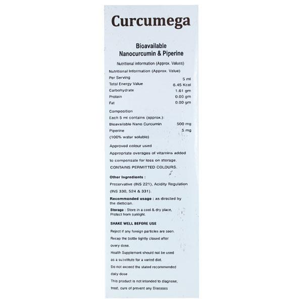 CURCUMEGA Sugar Free Syrup 100ml