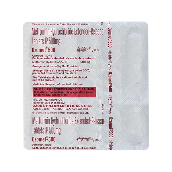 Ozomet 500mg Tablet 15'S
