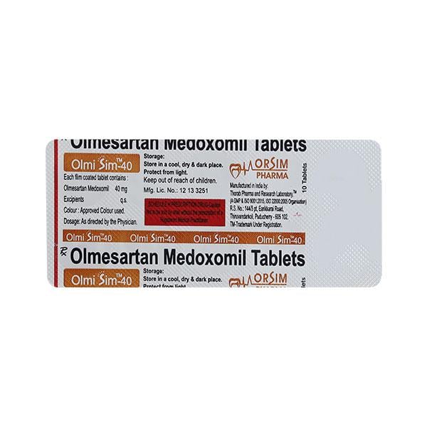 OLMISIM 40mg Tablet 10's