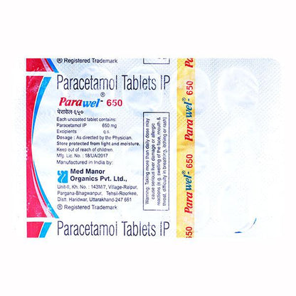 Parawel 650mg Tablet 15'S