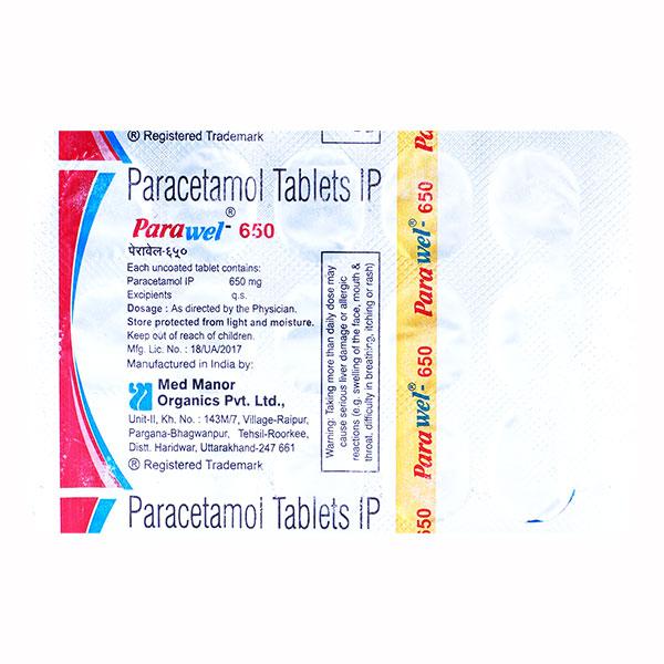 Parawel 650mg Tablet 15'S