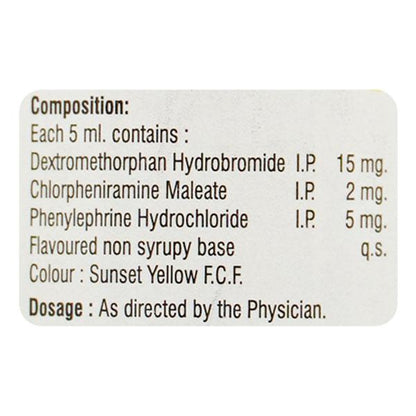 Cozymin DX Sugar Free For Dry Raspy Cough Syrup 100ml