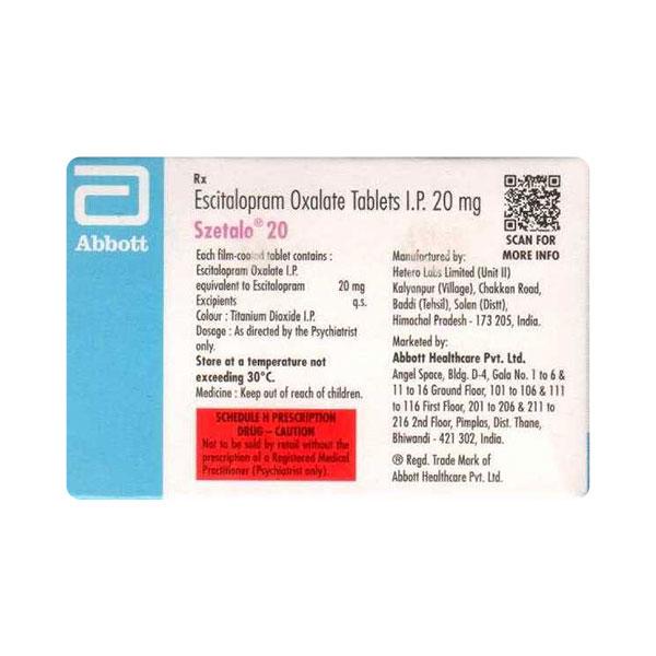 SZETALO 20 Tablet 15's