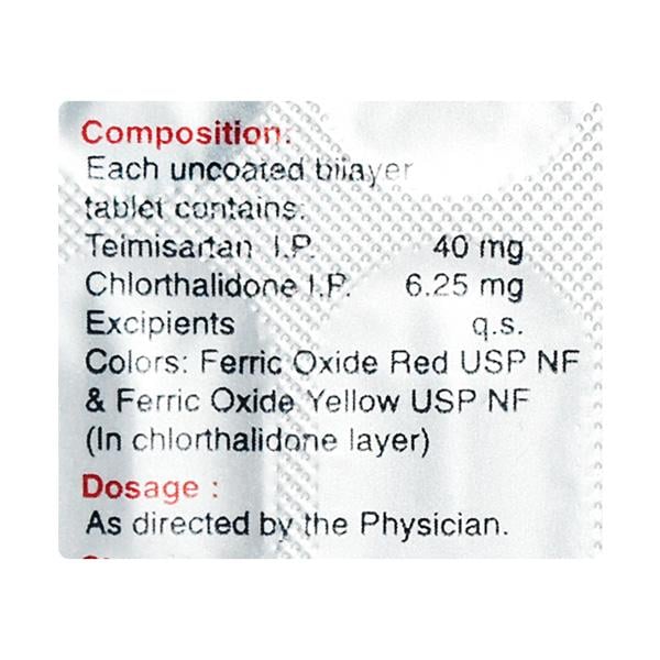 Telma CT 40/6.25mg Tablet 15'S