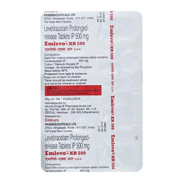 Emlevo XR 500mg Tablet 10'S