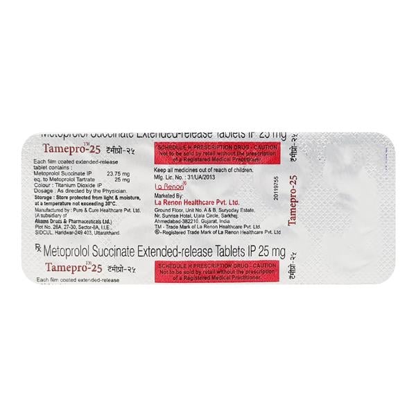 Tamepro 25mg Tablet 10'S