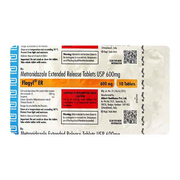FLAGYL ER 600 Tablet 10's