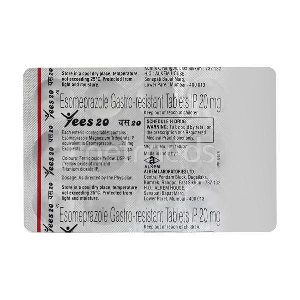 Yees 20mg Tablet 15'S