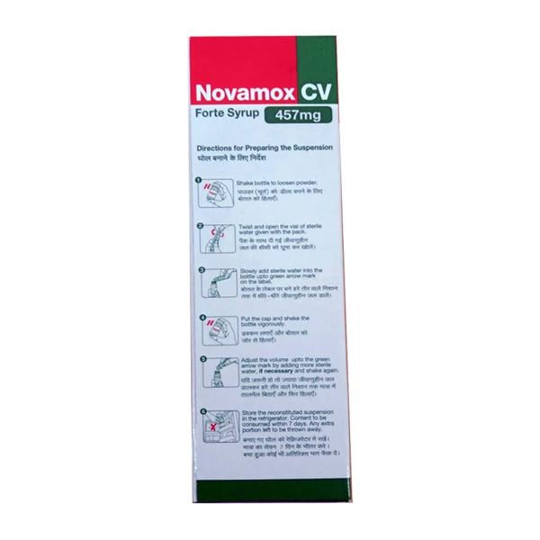 Novamox CV Forte 457mg TANGY ORANGE FLAVOUR Syrup 30ml