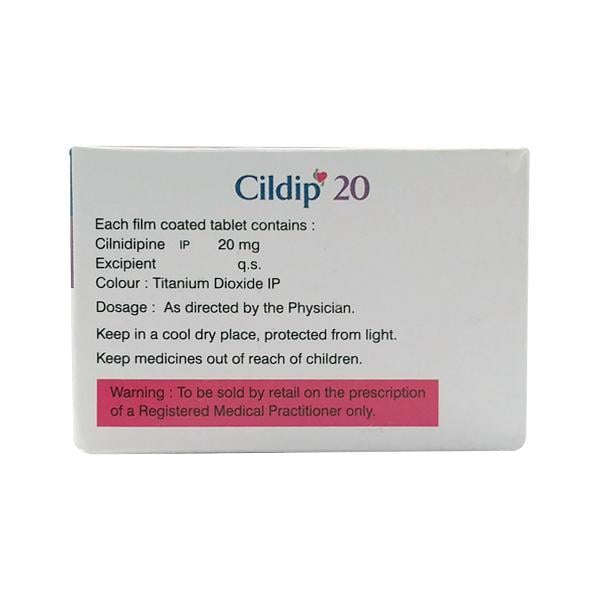 Cildip 20mg Tablet 10'S