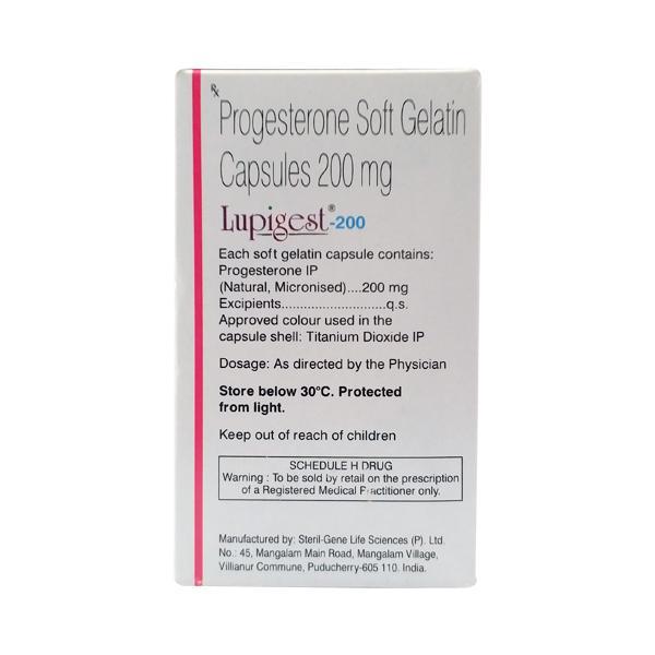 Lupigest 200mg Capsule 10'S