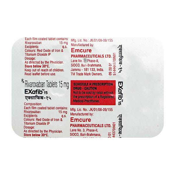 EXAFIB 15 Tablet 14's
