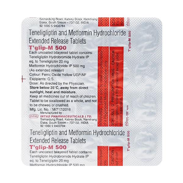 TGLIP M 500mg Tablet 20's