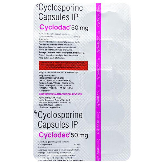 CYCLODAC 50mg Capsule 10's