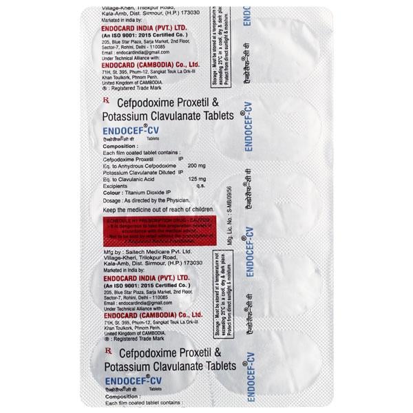 ENDOCEF CV Tablet 10's