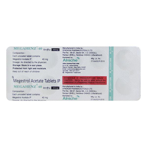 Megahenz 40mg Tablet 10'S