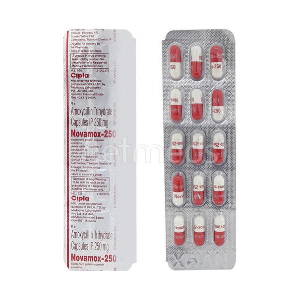 Novamox 250mg Capsule 15'S