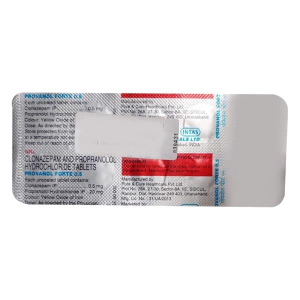 Provanol Forte 0.5/20mg Tablet 10'S