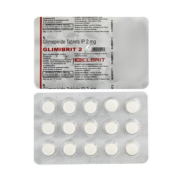 Glimibrit 2mg Tablet 15'S