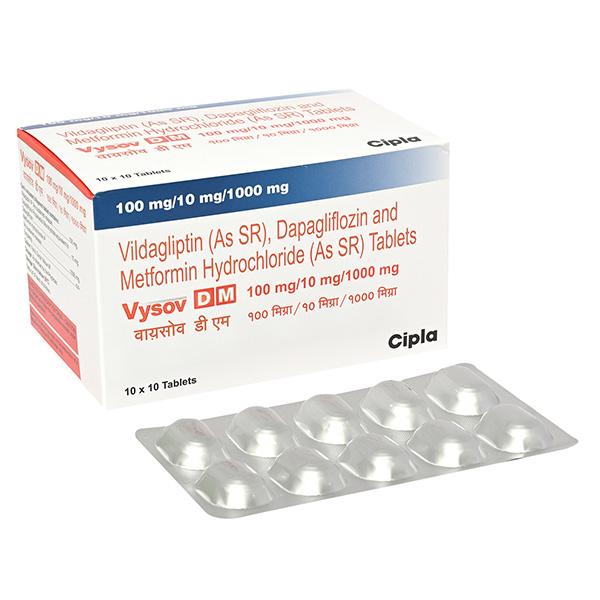 VYSOV DM 100/10/1000mg Tablet 10's