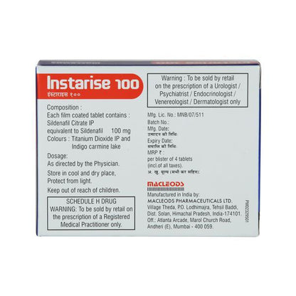 Instarise 100mg Tablet 4'S