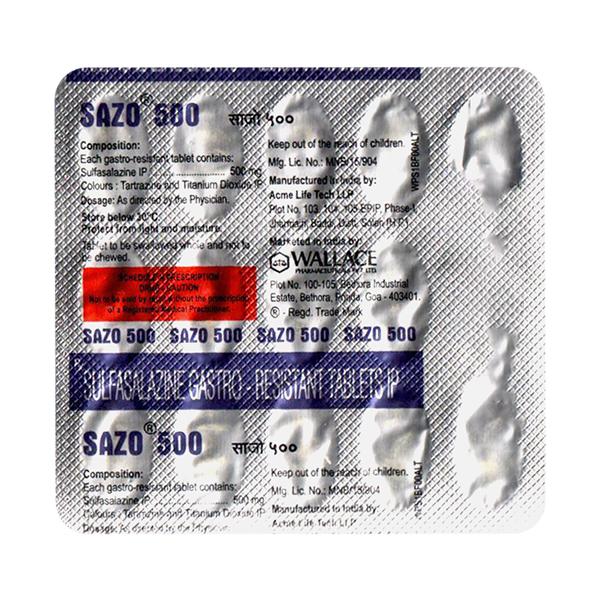Sazo 500mg Tablet 15'S