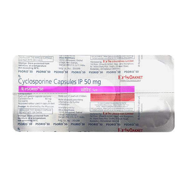 Psorid 50mg Capsule 5'S