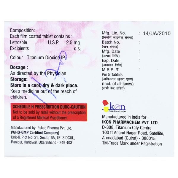 AROZOLE 2.5 Tablet 5's