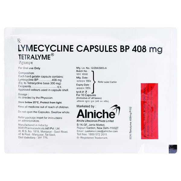 TETRALYME 408mg Capsule 10's