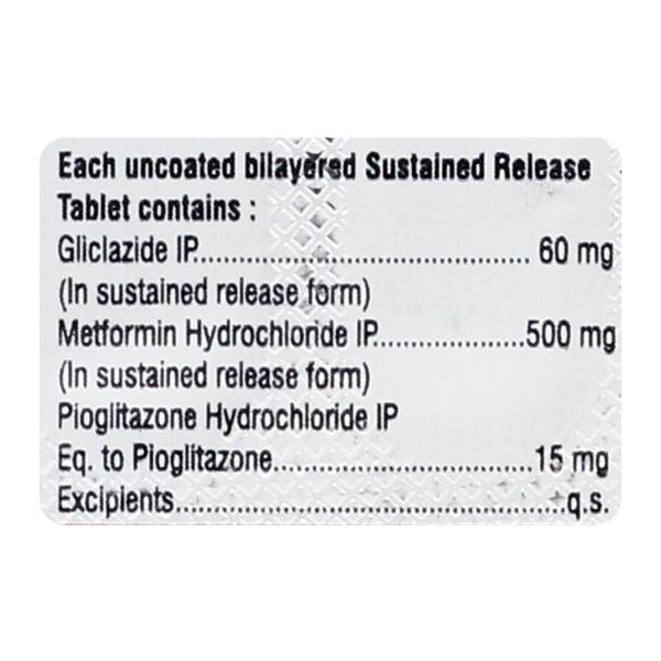 TRI GLYCLAZAR SR 60mg Tablet 10's
