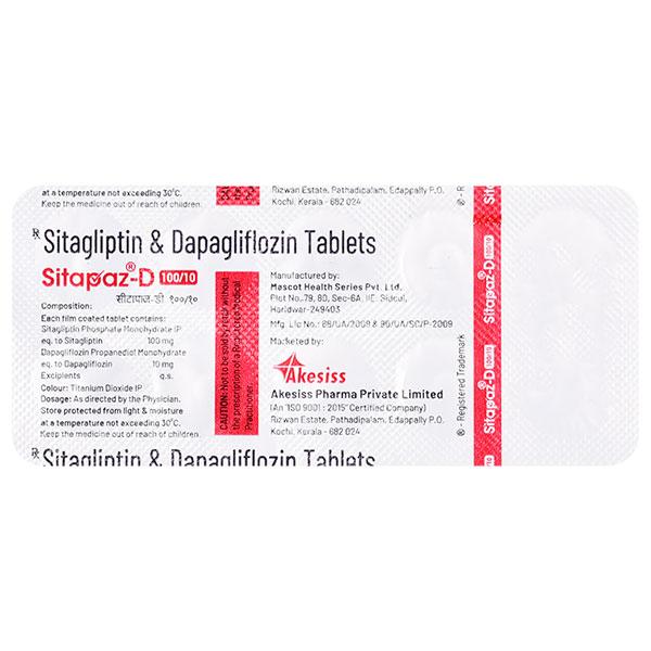SITAPAZ D 100/10 Tablet 10's
