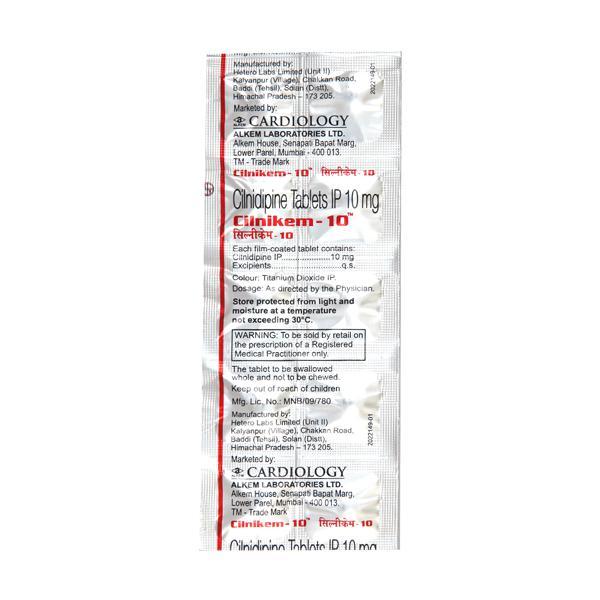 Cilnikem 10mg Tablet 10'S