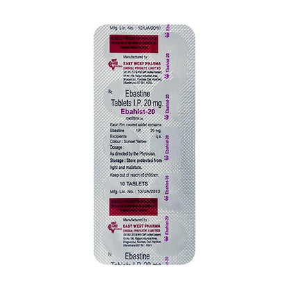 Ebahist 20mg Tablet 10'S - Global Surgicals