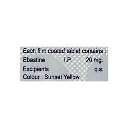 Ebahist 20mg Tablet 10'S - Global Surgicals