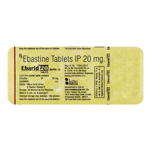 EBARID 20 Tablet 10's - Global Surgicals