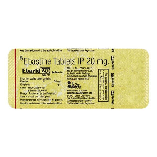 EBARID 20 Tablet 10's - Global Surgicals